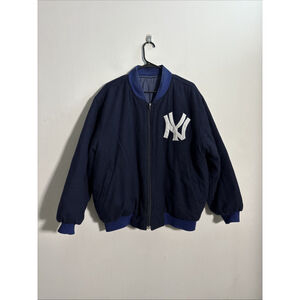 VINTAGE NEW YORK YANKEES BASEBALL MLB WOOL BOMBER JACKET SIZE XL